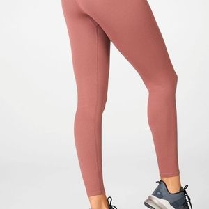 Fabletics High Waisted Seamless Ribbed Lace Up Leggings Size Small